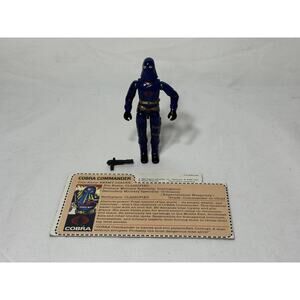 Vintage GI Joe 1984 Mail Away Hooded Cobra Commander File Card 100% Complete